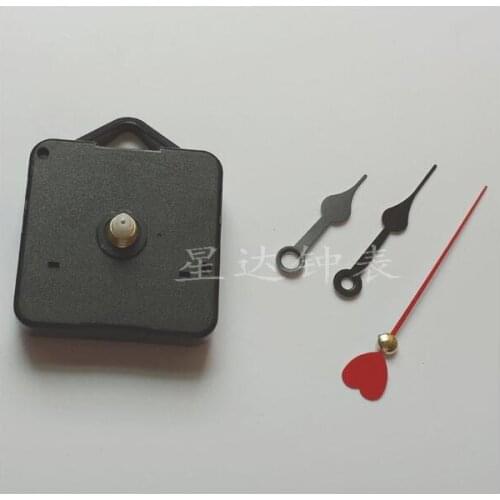 Fedex 100 sets Excellent Quality Quartz Clock Movement Mechanism Black Red Hearts Hands DIY Repair Parts Kit Christmas gift