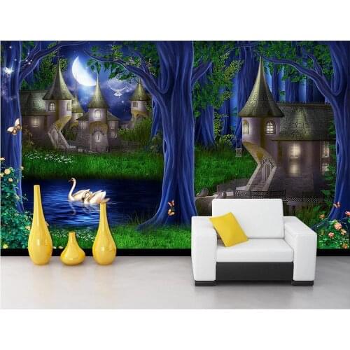 Photo print custom 3d wallpaper castle TV background Living room bedroom wallpaper rolls for wall 3d