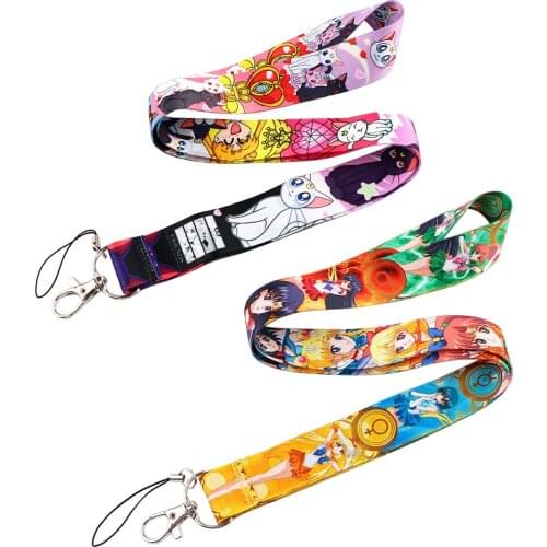 JF606 Anime Girls Neck Strap Lanyard for Key ID Card Cell Phone Straps USB Badge Holder DIY Neck Strap Hang Rope Lariat Lanyards