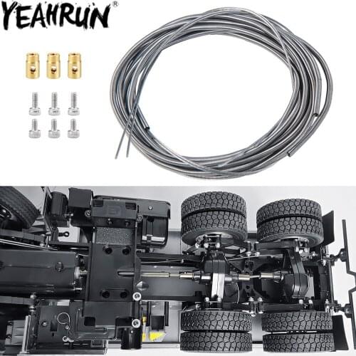 YEAHRUN Differential Lock Line Cables with Brass Lead Column 820mm for 1/14 Tamiya RC Trailer Tractor Truck Car Upgrade Parts