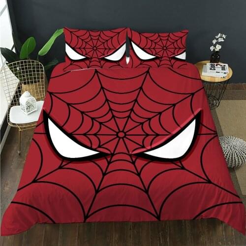 BailiPromise Spider Web Printed Bedding Set Cartoon Home Decor Duvet Cover With Pillowcase Bedroom Bedclothes Funda de edredón