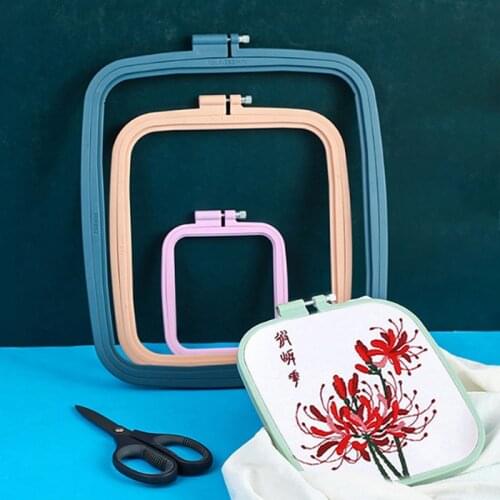 Square Embroidery Hoops Macrame Ring Craft DIY Dream Catcher Home Party