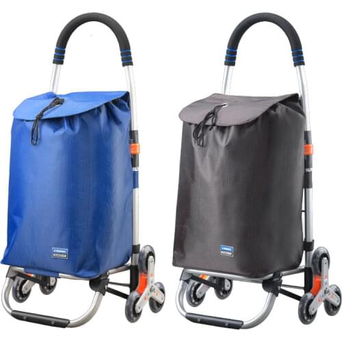 Summer Shopping Cart Small Cart Old Man Home Light Shopping Cart Climbing Building Artifact Folding Portable Trolley Trailer