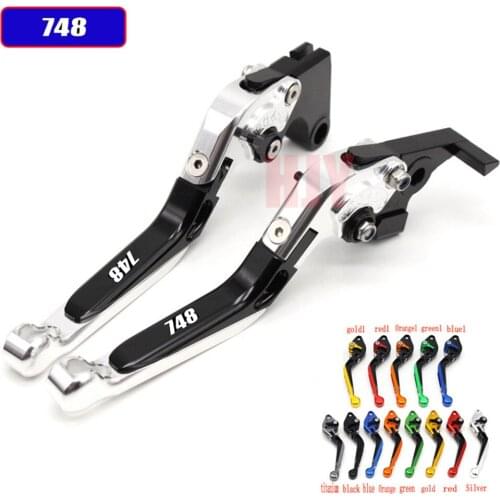 Motorcycle Folding Extendable CNC Moto Adjustable Clutch Brake Levers For Ducati 748 1999 2000 2001 2002
