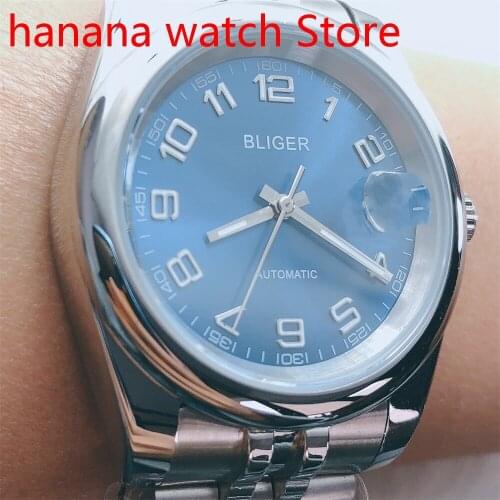 40mm BLIGER Sapphire Glass Ceramic Bezel Multicolor Dial Super Bright GMT Automatic Winding Leisure Sports Swimming Mens Watch