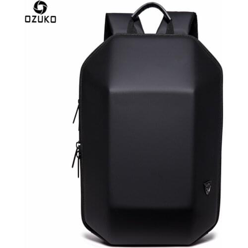Ozuko Leisure Men Original Stereotypes 15.6" Laptop Backpacks Male Creative Personality Solid Computer Casual Travel Pattern Bag