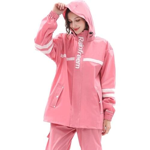 New Rain Poncho Fashionable Reflective Motorcycle Rain Coat Men and Women Poncho Hoodie Rain Jacket Rain Wear