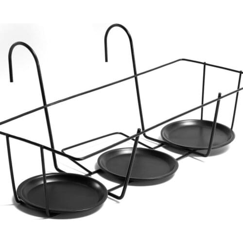 Stand Storage Rack Hanging Organizer Deck Rail Shelf Balcony Rail Planter Shelf Fence Railing Flower Holder