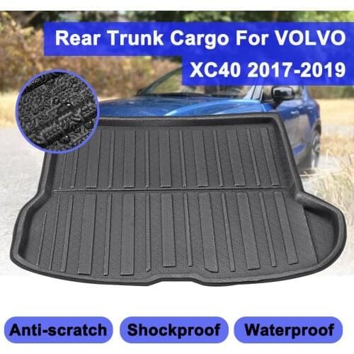 Floor For Volvo XC40 2017 2018 2019 Sheet Carpet Mud Protector Car Rear Trunk Cargo Mat Auto Boot Liner Tray Waterproof