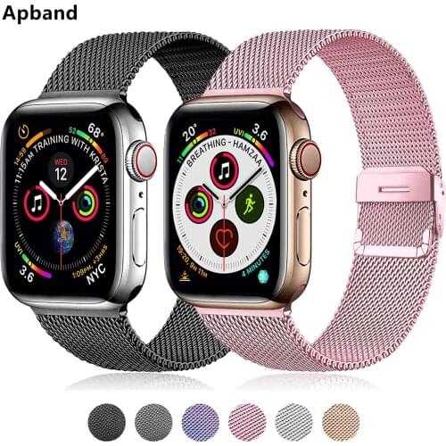 Milanese strap For Apple watch band 44mm 40mm iWatch band 42mm 38mm Metal Stainless steel bracelet Apple Watch series 4 3 5 SE 6
