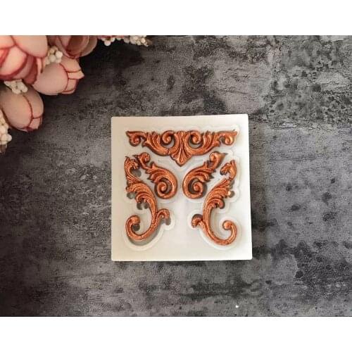 Retro Flower Lace Silicone Fondant Mold Chocolate Candy Accessories Tools Kitchen Baking Cake Decorating Mold B073