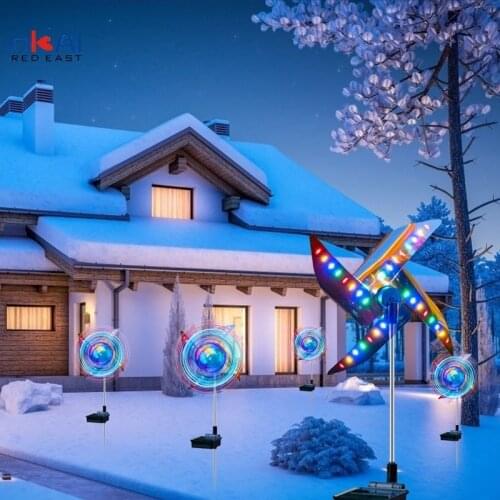Garden Path Landscape Lights Solar Ground Light Outdoor Decorative Windmill Waterproof Night Light