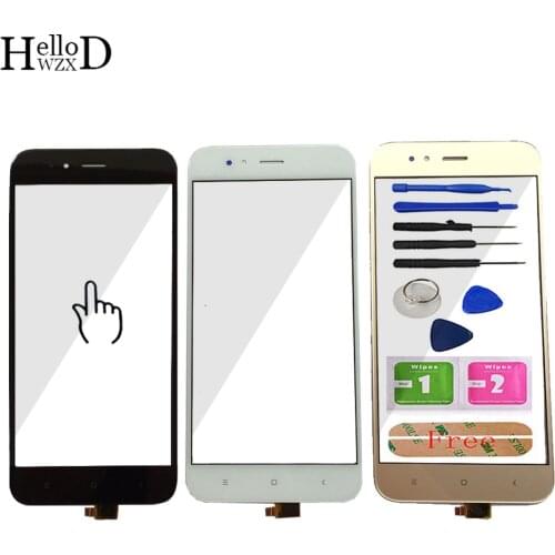 5.5'' Mobile Phone For Xiaomi Mi A1 MiA1 MDG2 Touch Glass Screen Digitizer Panel Front Glass Lens Sensor Tools Free Adhesive