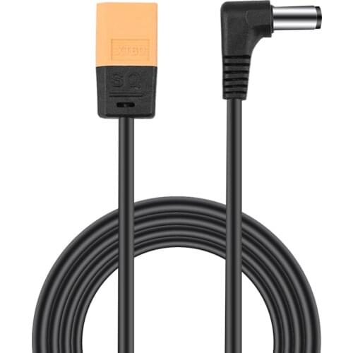 4ft Power Cable XT60 Male to DC Male Right Angled Cord for DJI FPV Goggles to XT60 Battery 4ft
