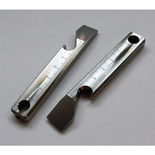 Titanium Alloy EDC Crowbar Keychain Bottle Opener with Scale Multi-function Tool