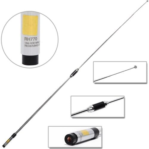 Harvest RH-770 Telescopic SMA-Male Dual Band 144/430MHz High Gain Antenna For Baofeng UV-5R UV-9R TYT Wouxun Walkie Talkie