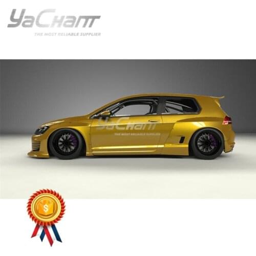 FRP Fiber Glass Rear Fender Fit For 2015-2017 Golf MK7 G*T*I PD RB Style +70mm Rear Over Fender Flare