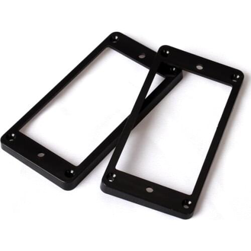 2Pcs Plastic Flat Metal Humbucker Pickup Frame Mounting Ring Accessory 4mm Thick Black for L P Electric Guitar Wholesales