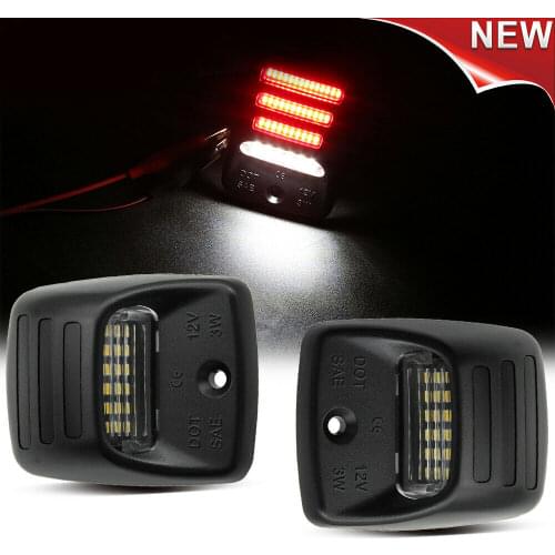 2X Car LED License Plate Light Red White Exterior Signal Lamp Car Rear Work Light Accessoreis For Toyota Tacoma Tundra 2000-2015