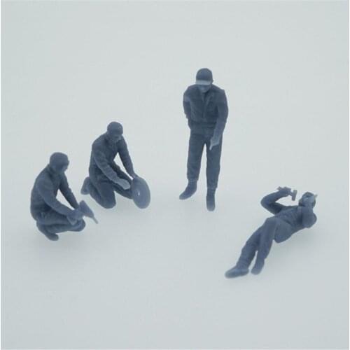 4pcs/set Train Railway Model Scene 1:43 1:64 Rally Racing Rider Maintenance Worker Doll