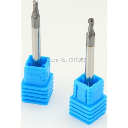 5pcs SLONS S200 -R1.5X4X50L HRC50 4mm shank diameter BALL NOSE tungsten carbide end mill milling cutter for steel or cast iron