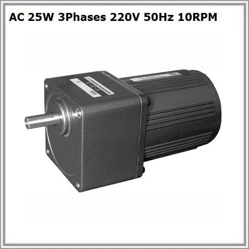 AC 25W 3 phases 220V 50Hz 10rpm gear motor
