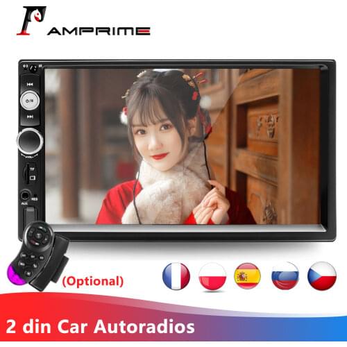 AMPrime 2 din Car Multimedia Player Autoradios Universal car radio 2 din Stereo 7" Touch Screen Video MP5 Player Radio FM