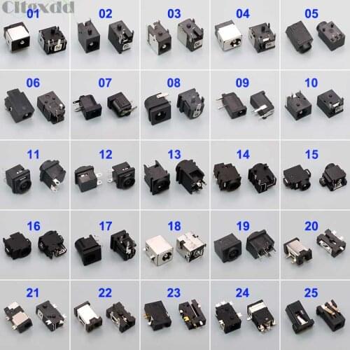 Cltgxdd 25models 25PCS DC Power Jack Connector for Samsung Asus Nokia Sony Lenovo Laptop Notebook Netbook Charging Port