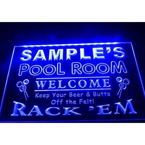 DZ026- Name Personalized Custom Pool Room Rack 'em Bar Beer LED Neon Light Sign hang sign home decor crafts