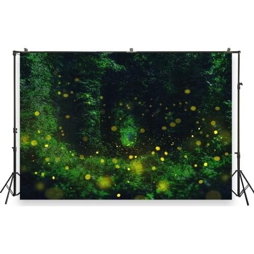 HUAYI Photo Background Newborns Birthday Photography Backdrops Firefly Forest Custom Studio Photobooth Backdrop XT-7267