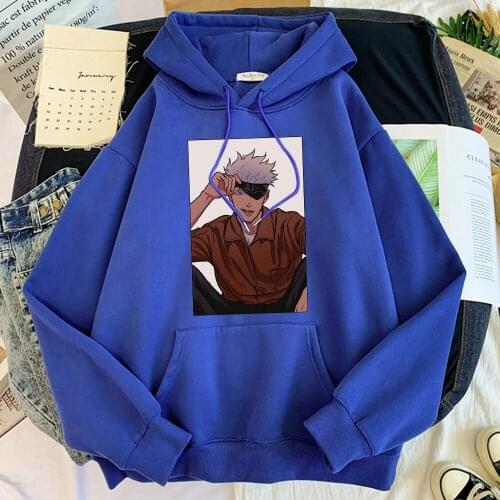 Jujutsu Kaisen Anime Men Sweatshirt Autumn Fleece Warm Tracksuit Harajuku Long Sleeve Hoodie For Male Casual Oversized Pullover