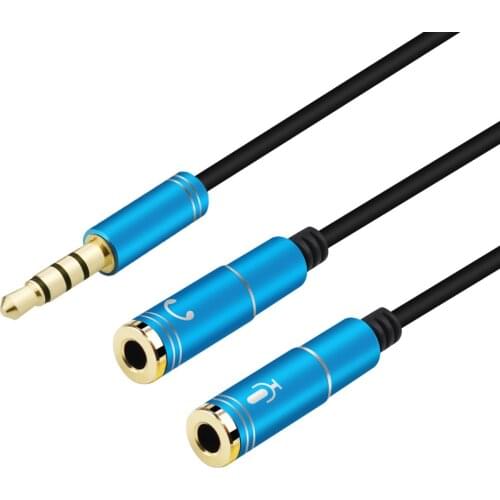 3.5mm Aux Cable 1 Male 2 Famle Extension Cable Mobile Audio Cable Splitter For Iphone 6 6s Laptop Headphone Combo