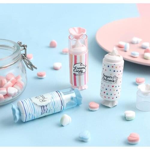 3pcs Cute Candy White Out Correction Tape School Supplies Korean Stationery Kawaii Accessories