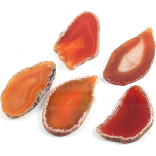 Natural Red Agates Rough Stone Sheet For Making Jewelry Bracelet Necklace Accessories Size 60x40x4mm