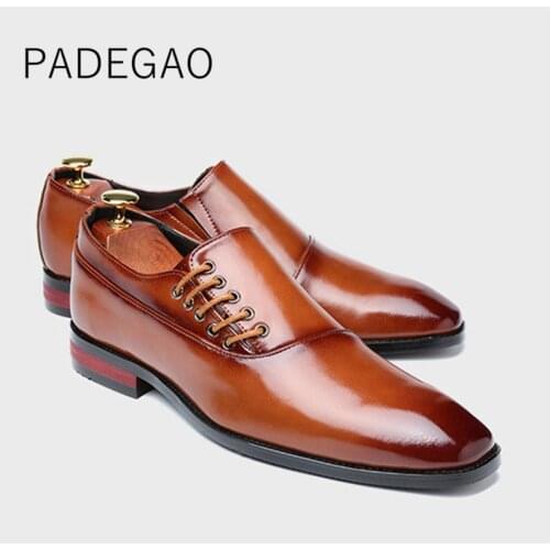 Oxfords Men Shoes 2019 Business Formal Dress Man Shoes Sneakers Casual High Quality Men Leather Shoes