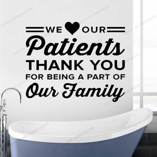 We Love Our Patients decorative wall stickers wall stickers home decor living room aluminium foil stickers kitchen yw-738