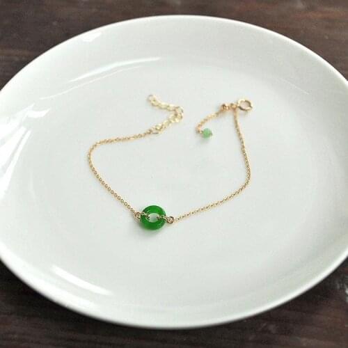 Natural Hetian jasper safe buckle bracelet Chinese style retro exquisite light luxury charm womens silver jewelry