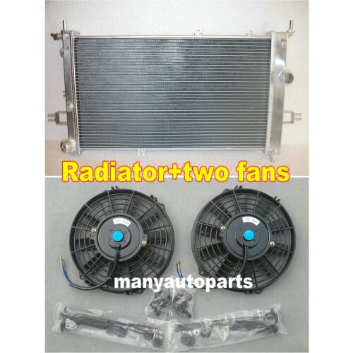 FULL ALUMINUM RACE RADIATOR RADIATOR WIHT fans for OPEL ASTRA G MK4 Z20LET GSI SRI TURBO