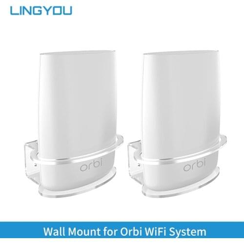 Clear Acrylic Wall Mount Sturdy Bracket For Netgear Orbi WiFi Router RBS40, RBK40, RBS50, RBK50, AC2200, AC3000