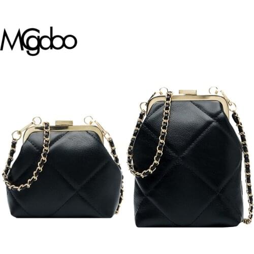 Mgcdoo Luxury Designer Chains Crossbody Bags For Women Fashion Diamond Lattice Shoulder Bag 2021 New Soft Pu Messenger Bag Totes
