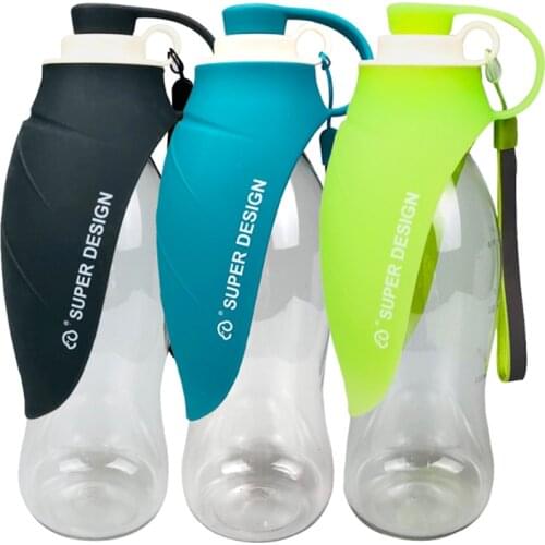 Silicone Pet Dog Water Bottle Soft Portable Leaf Design Travel Dog Bowl For Puppy Cat Drinking Outdoor Pet Water Dispenser 580ml