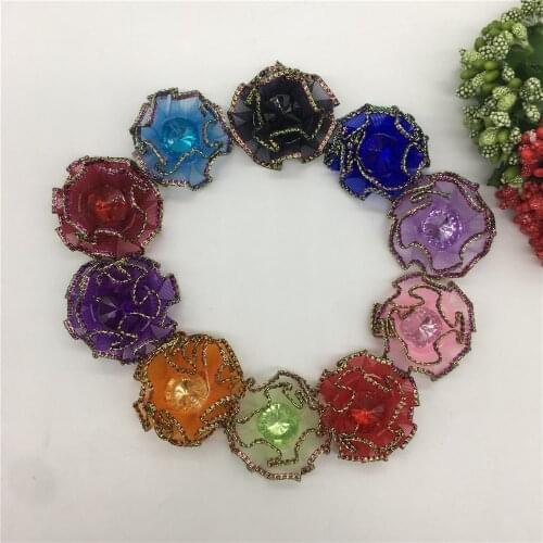 Sand belt Rhinestone 3D artificial flower Sequins Christmas home decoration DIY Craft Flower Wall Scrapbook Gift Box Accessory