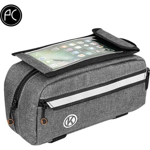 PCycling Bicycle Bag Mobile Phone Bag Sensitive Touch Screen Front Bag Accessories Reflective Strip Bag Safe Night Riding
