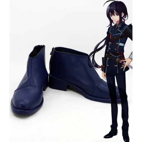 Touken Ranbu Online Namazuo Toushirou Dark Blue Shoes Cosplay Boots CosplayLove For Halloween Christmas Party