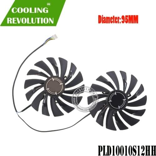 2pcs/lot P104-100 MINER GTX 1080/1070/1060 fan For msi GTX1080 GTX1070 ARMOR 8G OC GTX1060 Graphics Card GPU cooling Fan