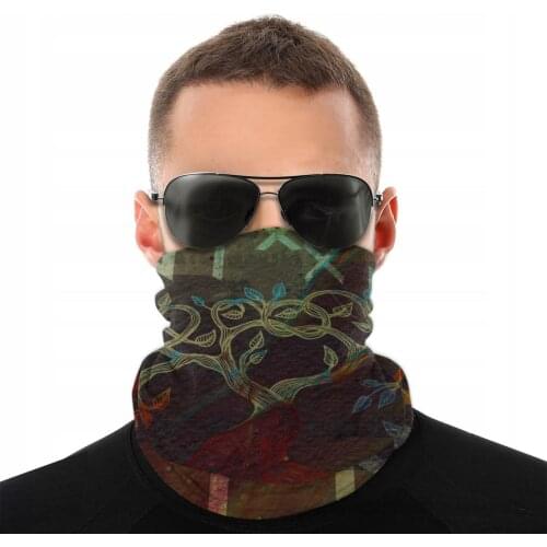 Tree Of Life Yggdrasil Magic Scarf Half Face Mask Halloween Neck Gaiter Balaclava Bandanas Protective Headband Biking Camping