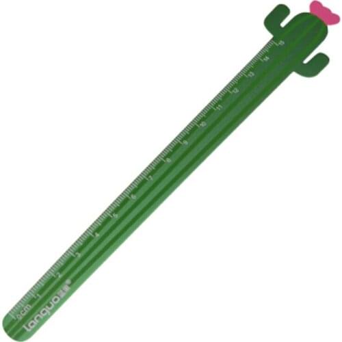 Green Cactus Metal Ruler 15cm Cute Bookmark Creativity School Stationary Regua Metal Promotional Gift Stationery