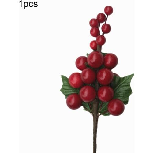 1/5PC DIY Artificial Plant Simulation Red Berry Branch Christmas Decoration Flower Arrangement 2019