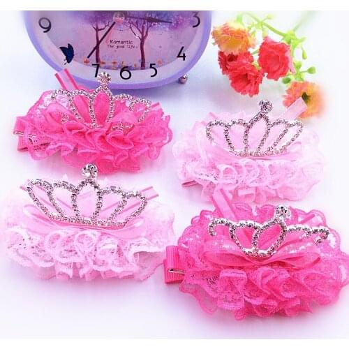 10pcs Korean Pet headdress crown high-grade dog lace accessories pet grooming wholesale pet supply