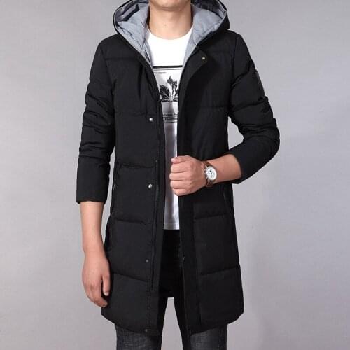 2018 New arrival autumn winter jacket men brand clothing cotton thick long coat male quality black outerwear
